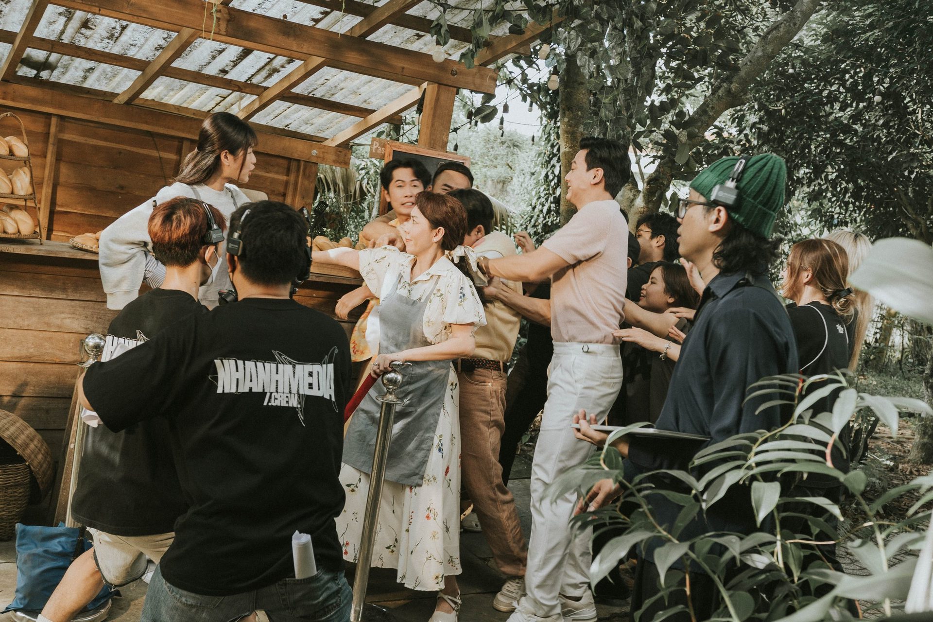 Director behind camera